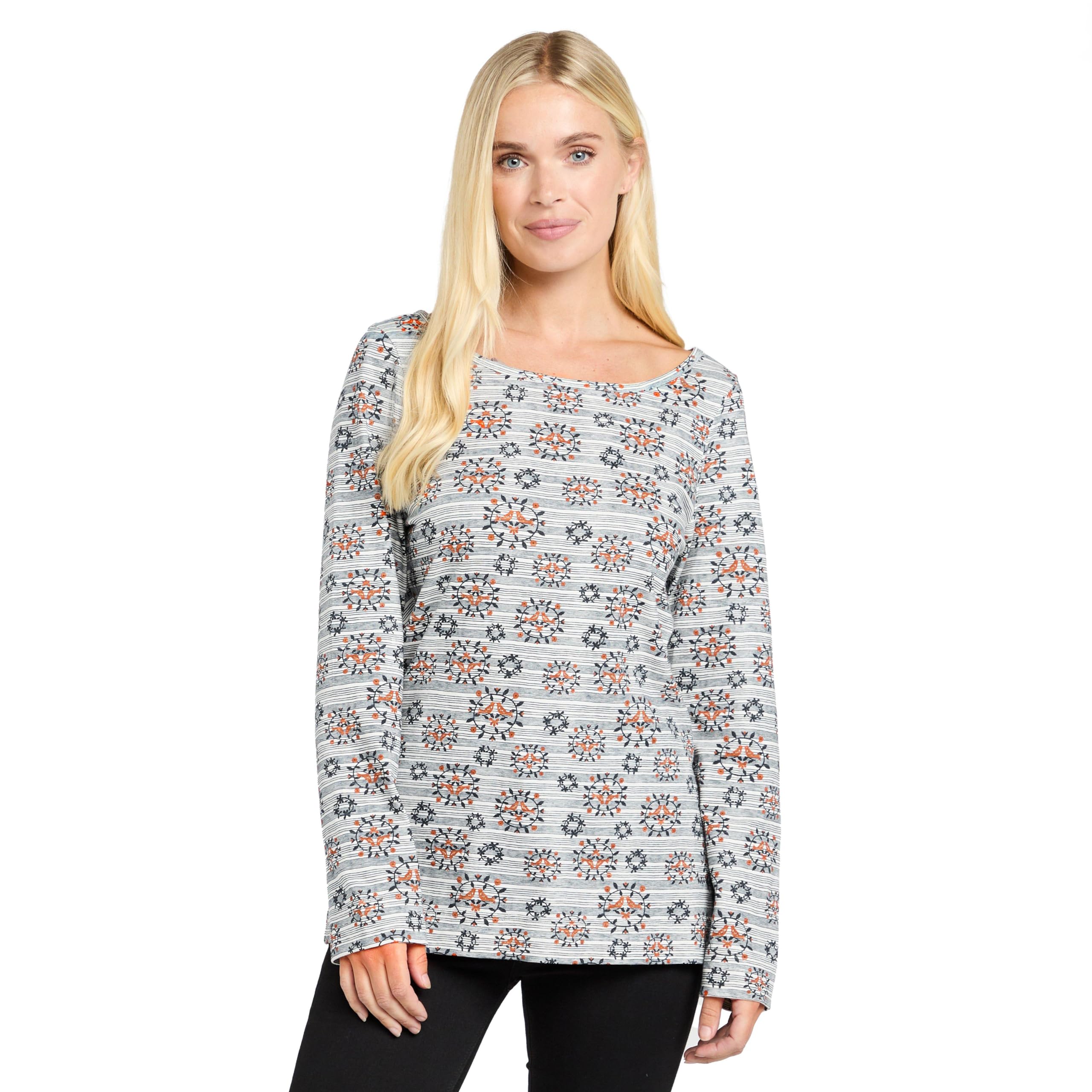 Weird FishTupelo Organic Jersey Long Sleeve T-Shirt Light Cream