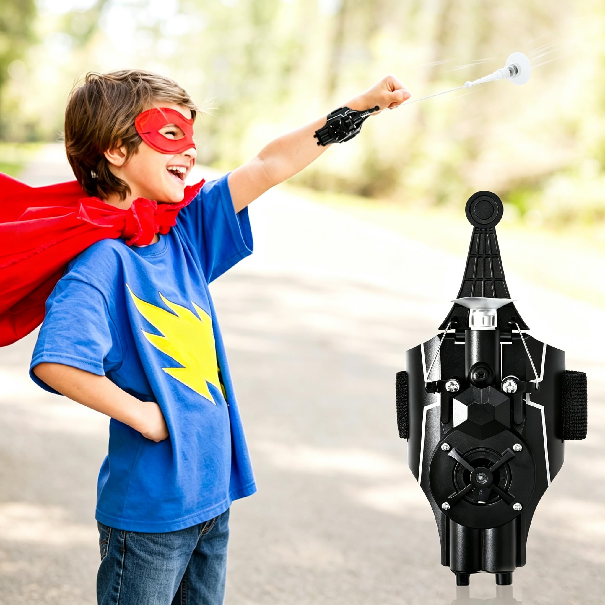 Spider Web Shooter, guanto lanciatore Spider Cosplay, 3 m, set giocattolo elettrico automatico avvolgicavo (tipo A)