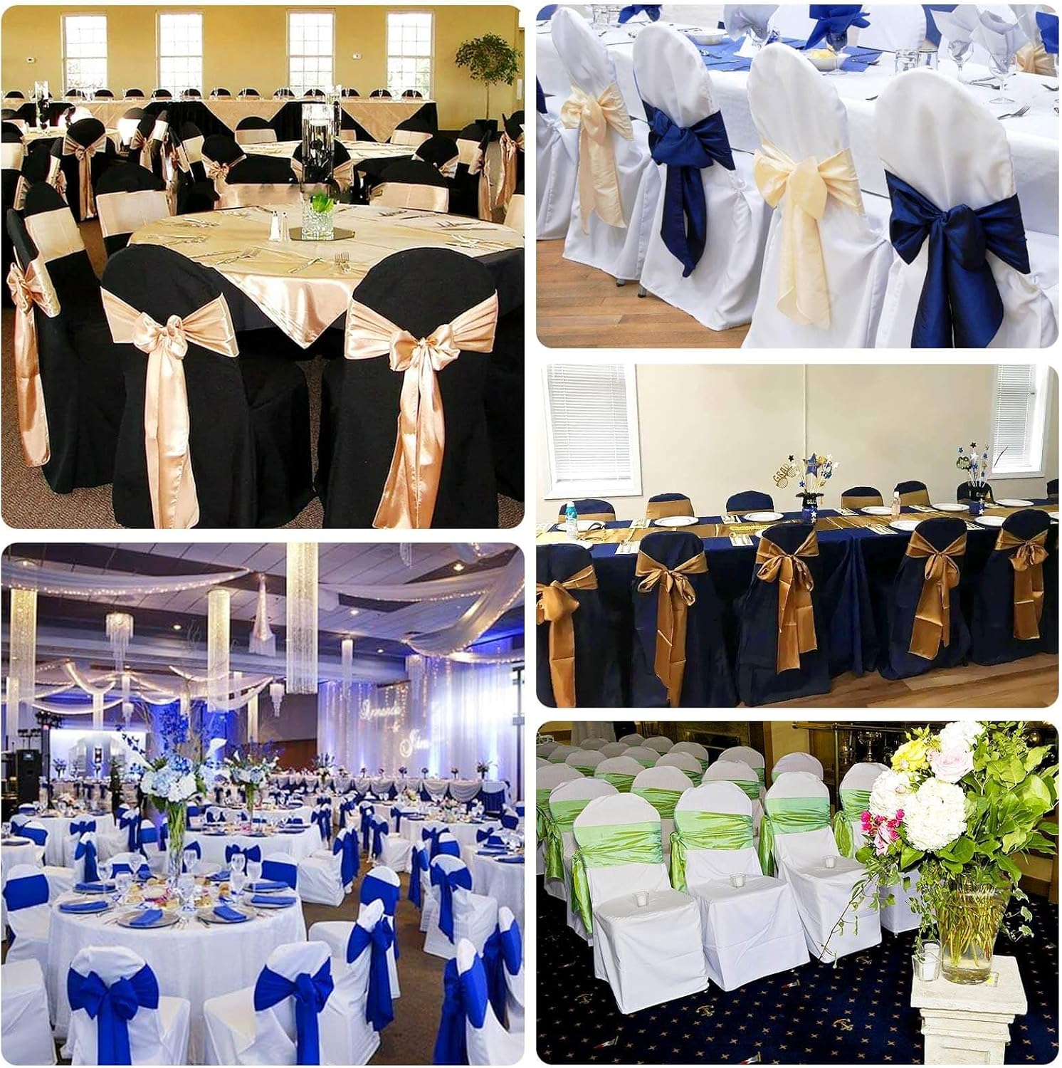 Efavormart Round Top Beige Polyester Banquet Chair Covers Linen Dinning Chair slipcover for Wedding Party Event Catering