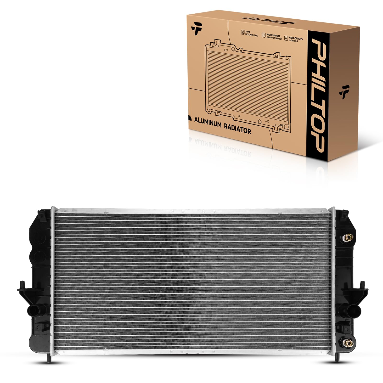 PHILTOP Radiators Car for 2001-2005 DeVille 4.6L, 2001-2003 Aurora 4.0L, (w/o EOC (Engine Oil Cooler) CU2491