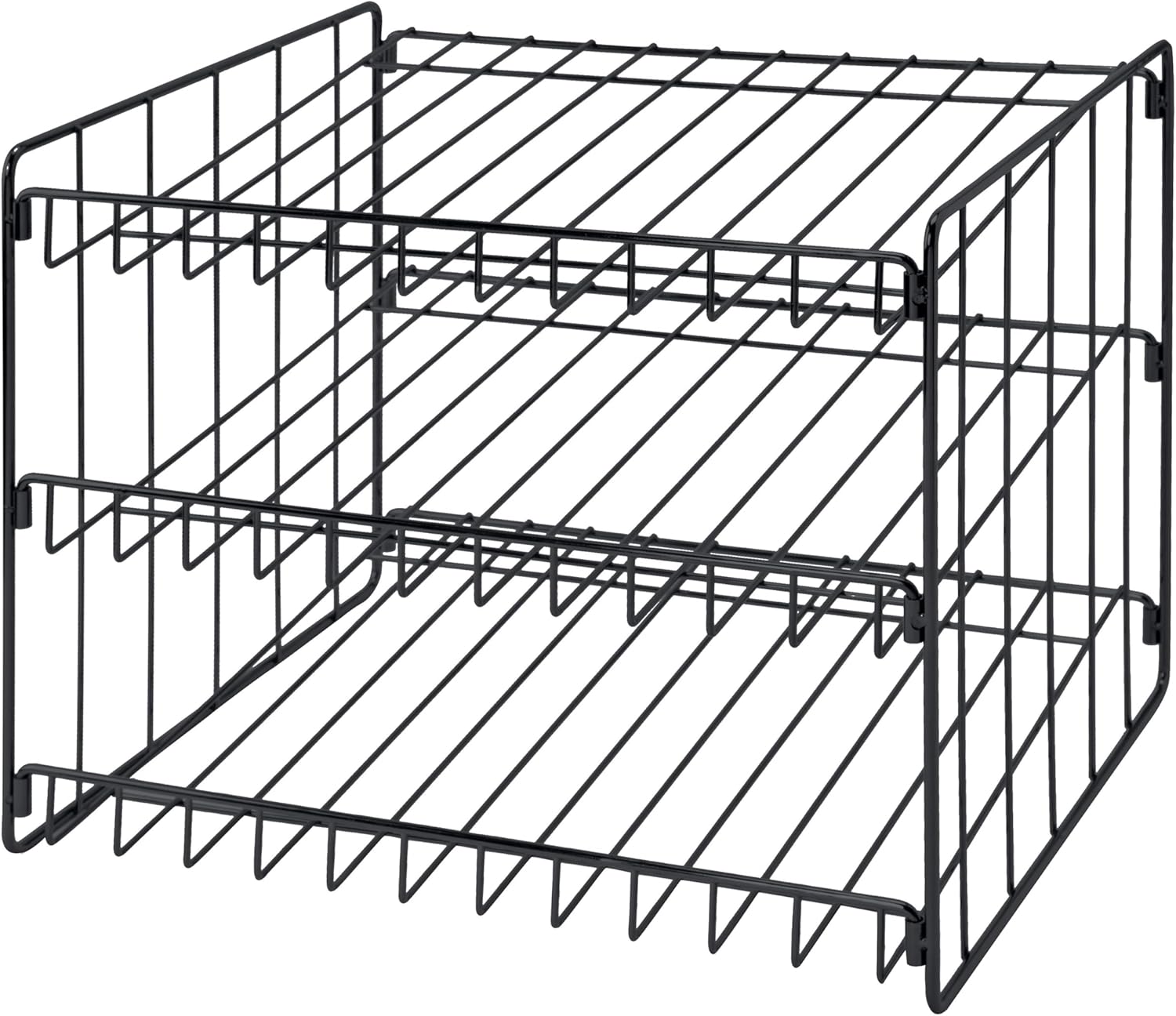 Kitchen Details 3 Tier Can Storage Organizer Rack in Black