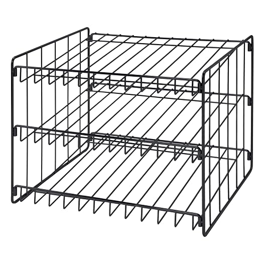 Kitchen Details 3 Tier Can Storage Organizer Rack in Black