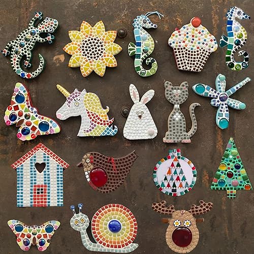 Miniatura 4 de WQ WARMQING Azulejos de mosaico de cerámica para manualidades a granel, 7.05 oz de mini mosaico cuadrado blanco para kits de mosaico, arte de