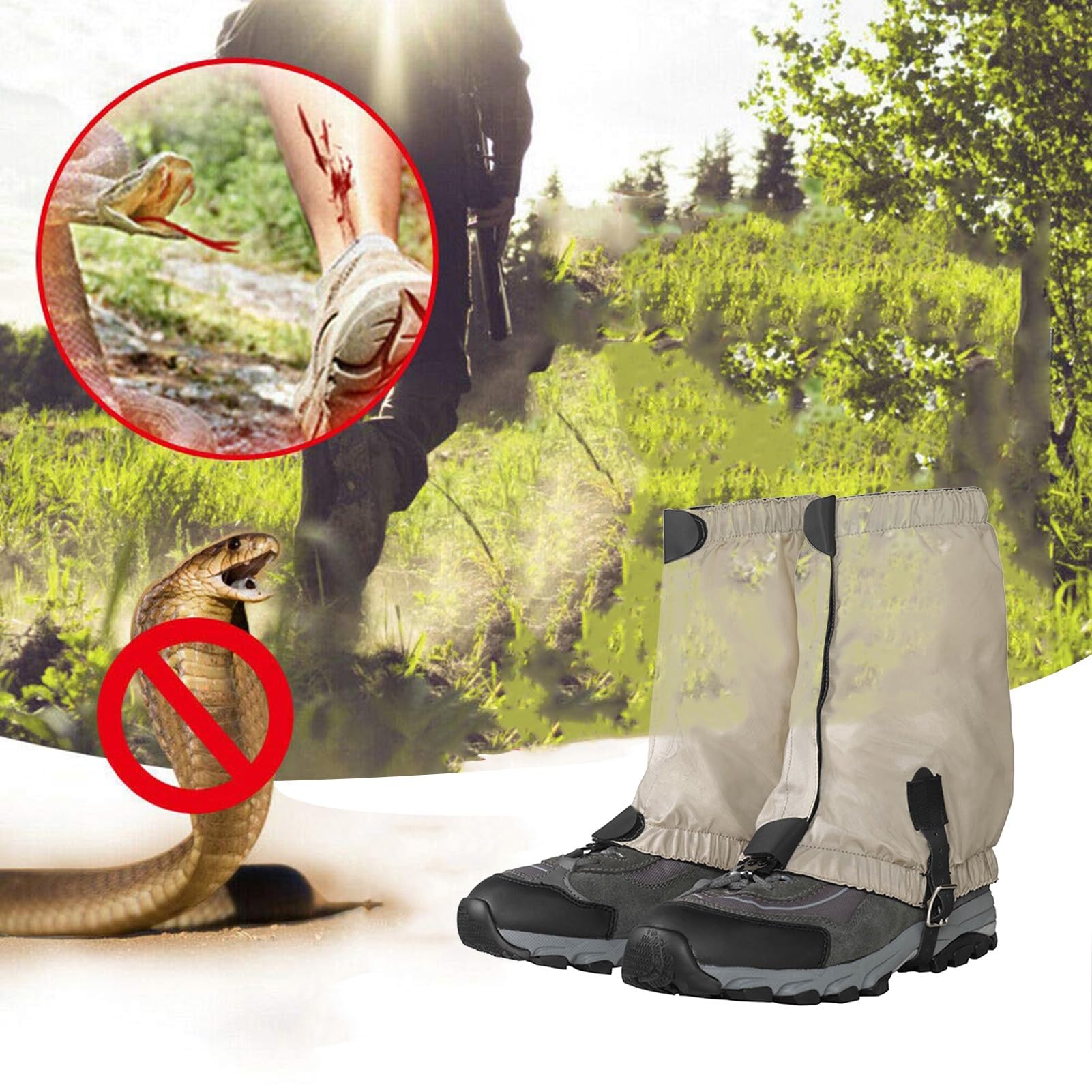 Guêtres De Jambe, Guêtres De Jambe De Randonnée, Guêtres De Neige, for Hommes Femmes Dames Légères, Durables Et Respirantes for La Marche, l'escalade, Le Cyclisme, Le Jardinage en Plein Air