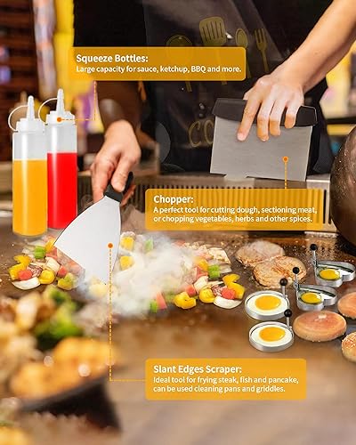 Miniatura 4 de N.Gracia Kit de accesorios de parrilla Blackstone de 28 piezas, regalos para hombres y padres, kit de accesorios para parrilla al aire libre con