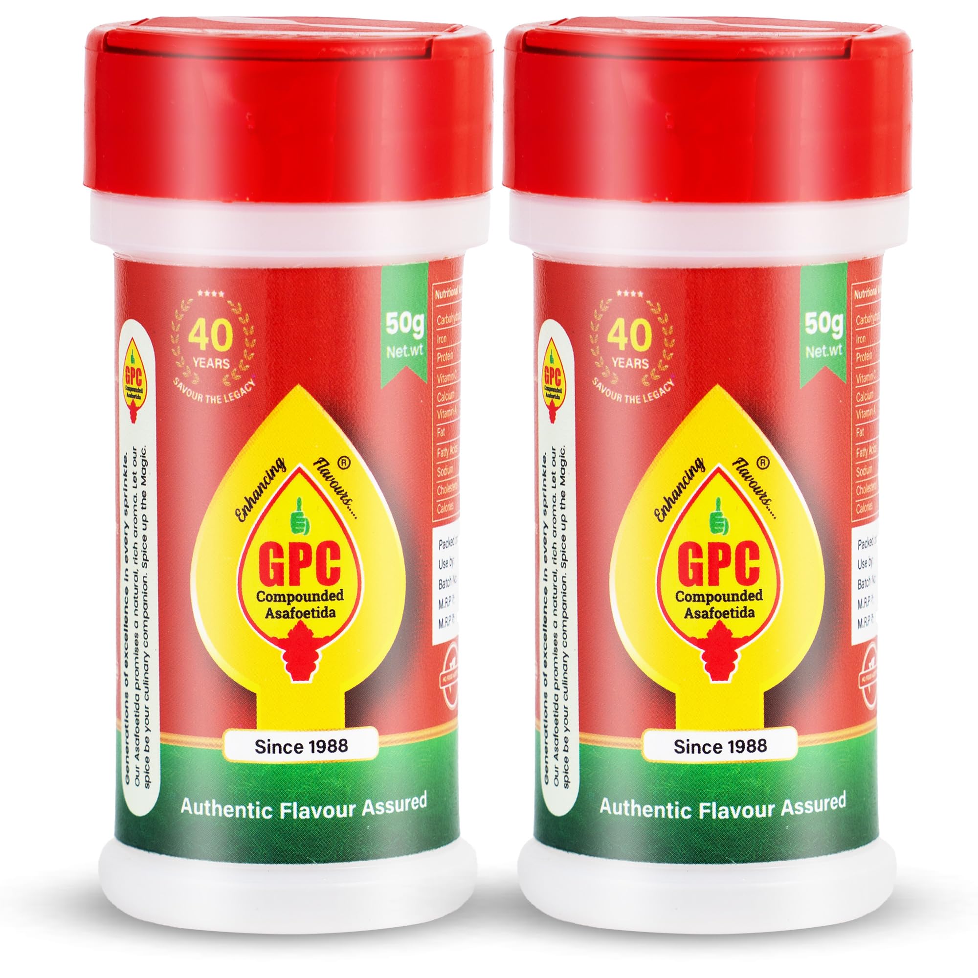 GPC Compounded Special Asafoetida/Hing Powder Pack of 2 – 2 × 50g | Superfine Strong Asafoetida Blend Heeng/Perungayam/Kayam | Antioxidant-Rich Digestive & Aromatic Spice