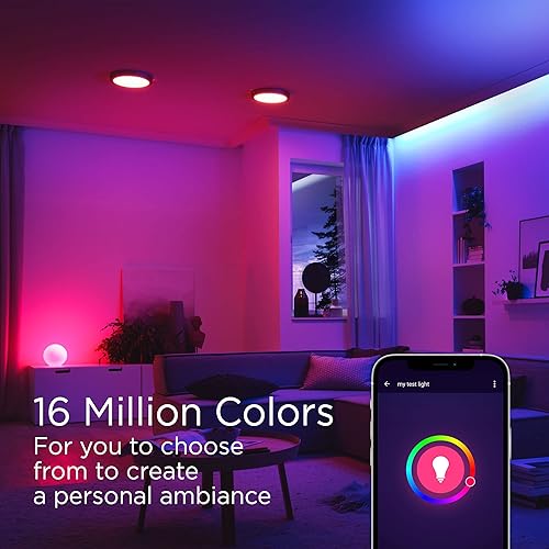 Miniatura 4 de JONATHAN Y BLB2000A-SET2 Bombilla inteligente A19 regulable, LED que cambia de color regulable, Alexa, compatible con Google Home Assistant, no