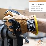 Superior Glove Goatskin Gants de travail en cuir Anti-Impact Vibration Dampening (une paire de grandes gants de taille)
