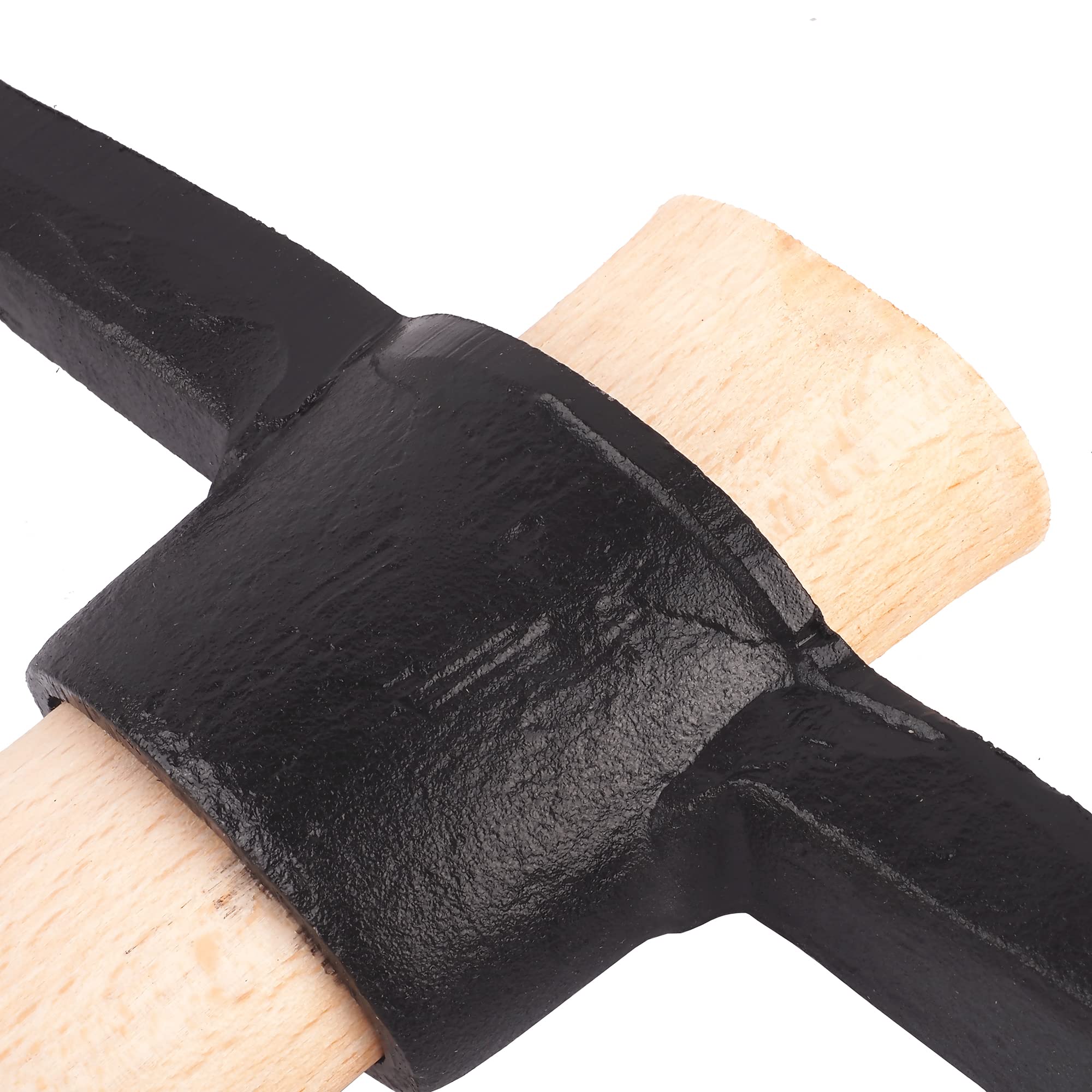 Pioche pointue avec manche en bois, équipée des deux côtés, pioche combinée pour ameublir les sols durs, binette de jardin utile pour briser les murs, pioche (2,5 kg)