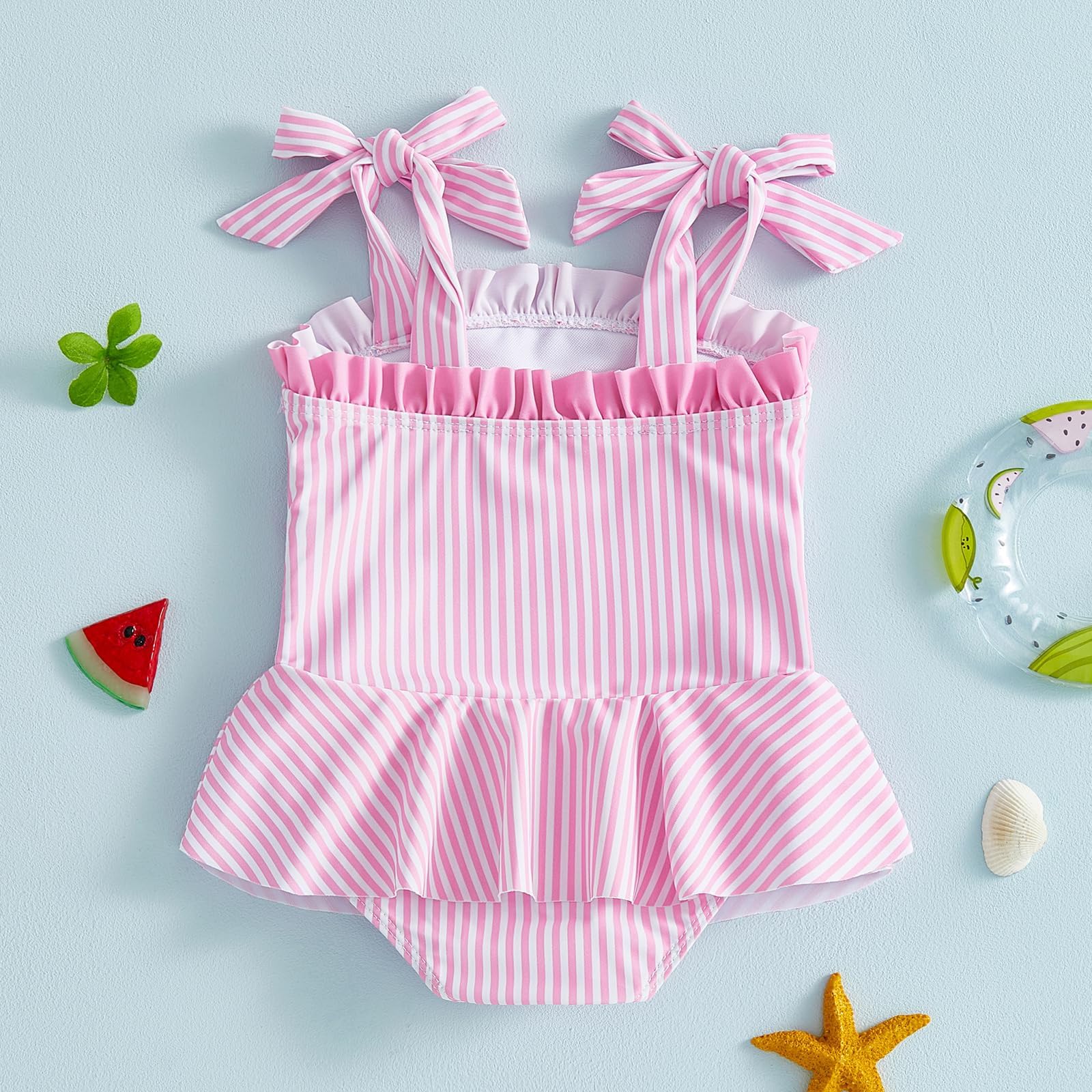 Costume da Bagno per Bambina, Intero per Neonati Estivo da Spiaggia Senza Maniche per Bambini Piccoli