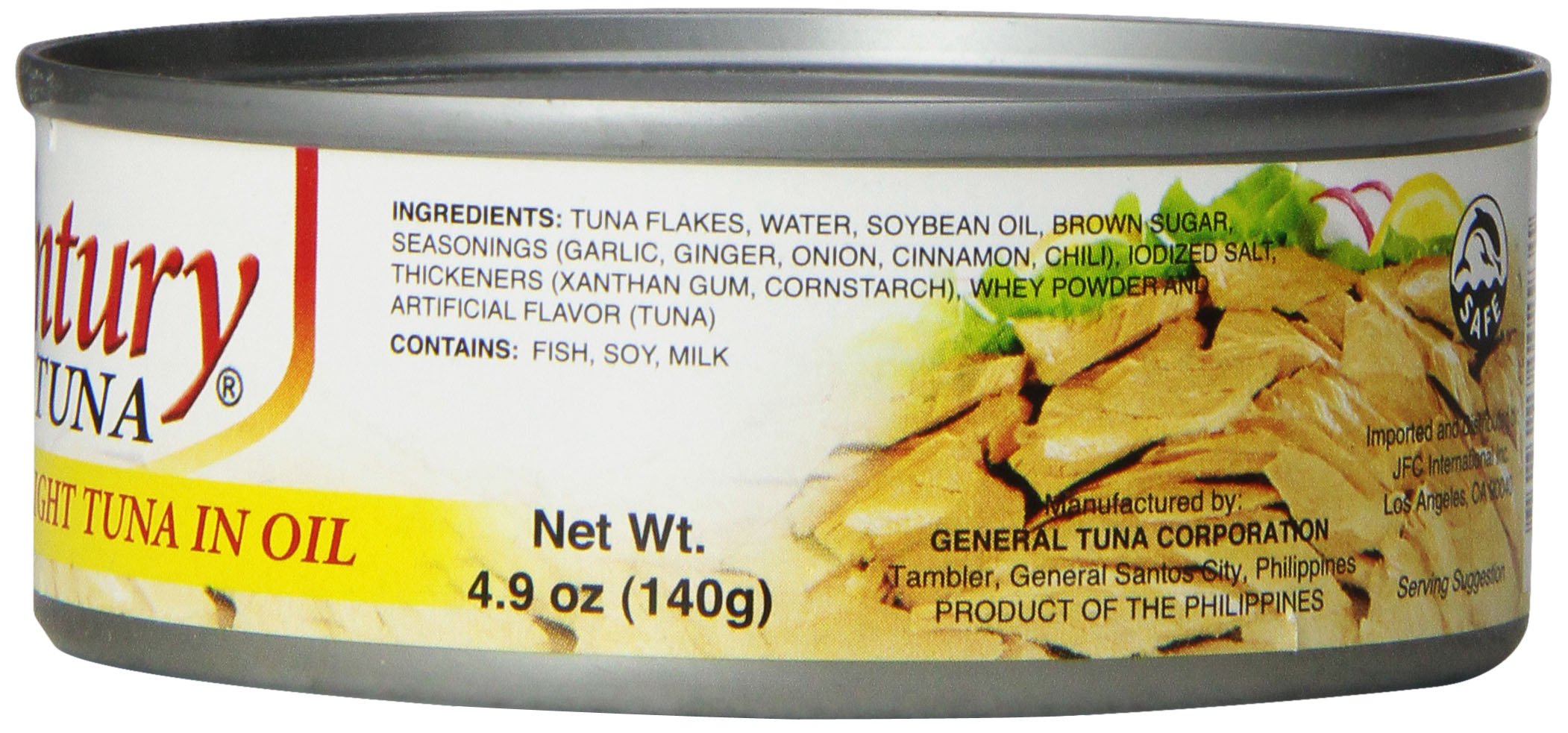 Century Tuna Flaked Light Tuna in Oil | High in Protein and Rich in Omega 3 DHA Canned Tuna, 4.9 Ounce (Pack of 12)