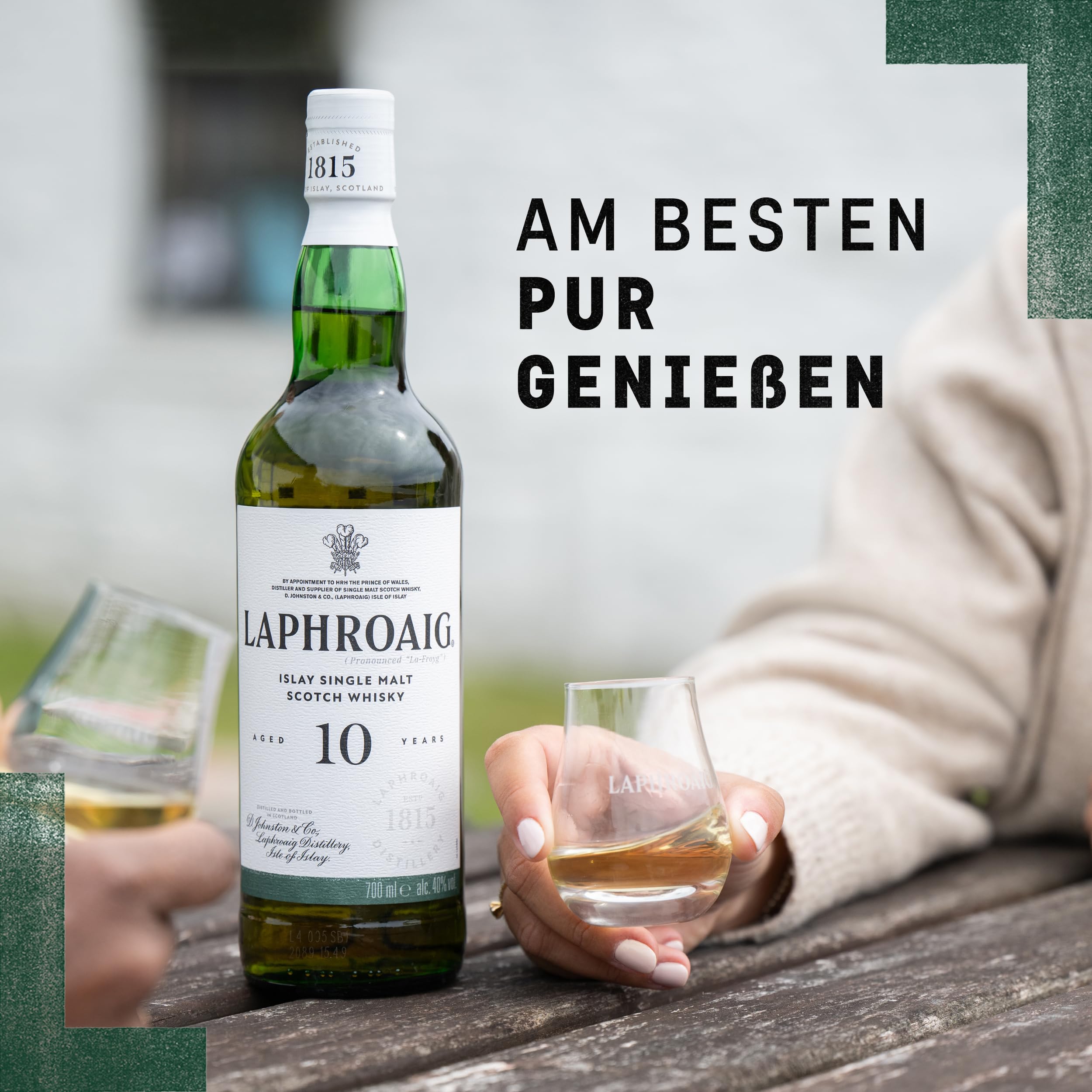 Laphroaig 10 Jahre Islay Single Malt Scotch Whisky 40% Vol 0,7l mit Geschenkverpackung