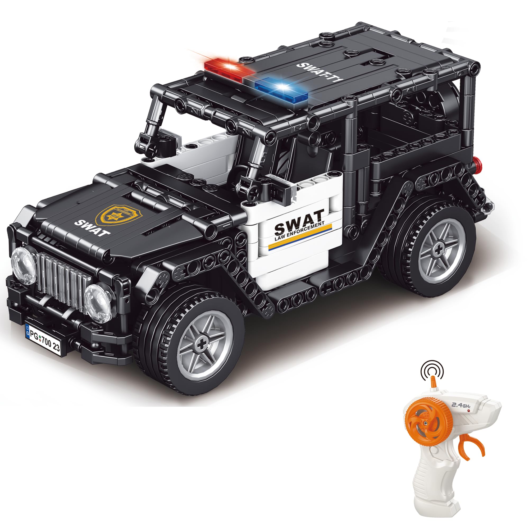 belodoro Block RC Car with LED Light, 1:16 Super Car, Cool Table Decoration, Toy for Children Over 6 Years Old (70023D)