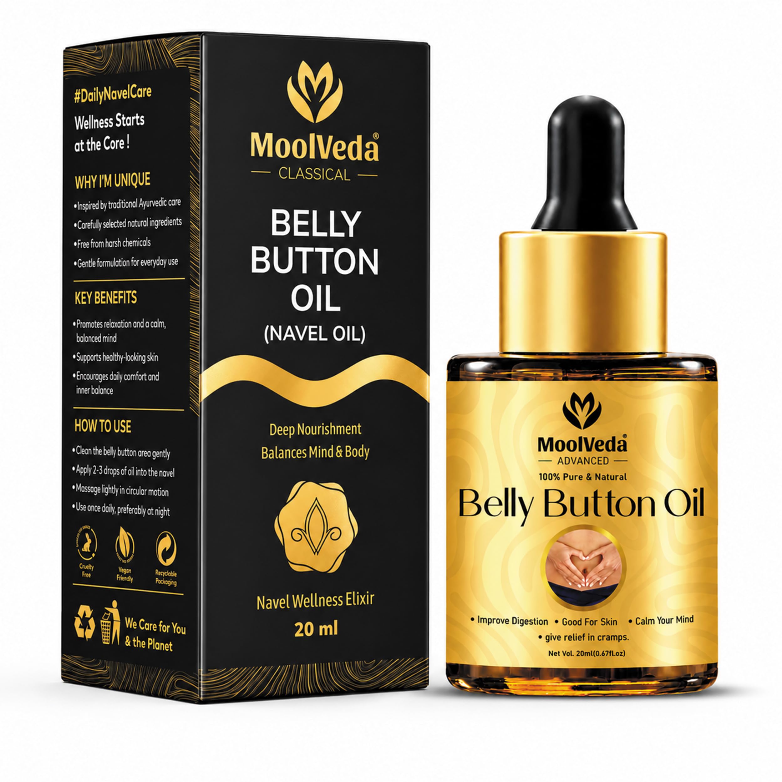 Digestion & Detox Nabhi Oil | Belly Button Oil with Ancient Herbal Formulation | Bloating Relief, Gas, Acidity & Gut Cleanse | Heals through 72,000 Nadi Navel Therapy | 20ml-image-29