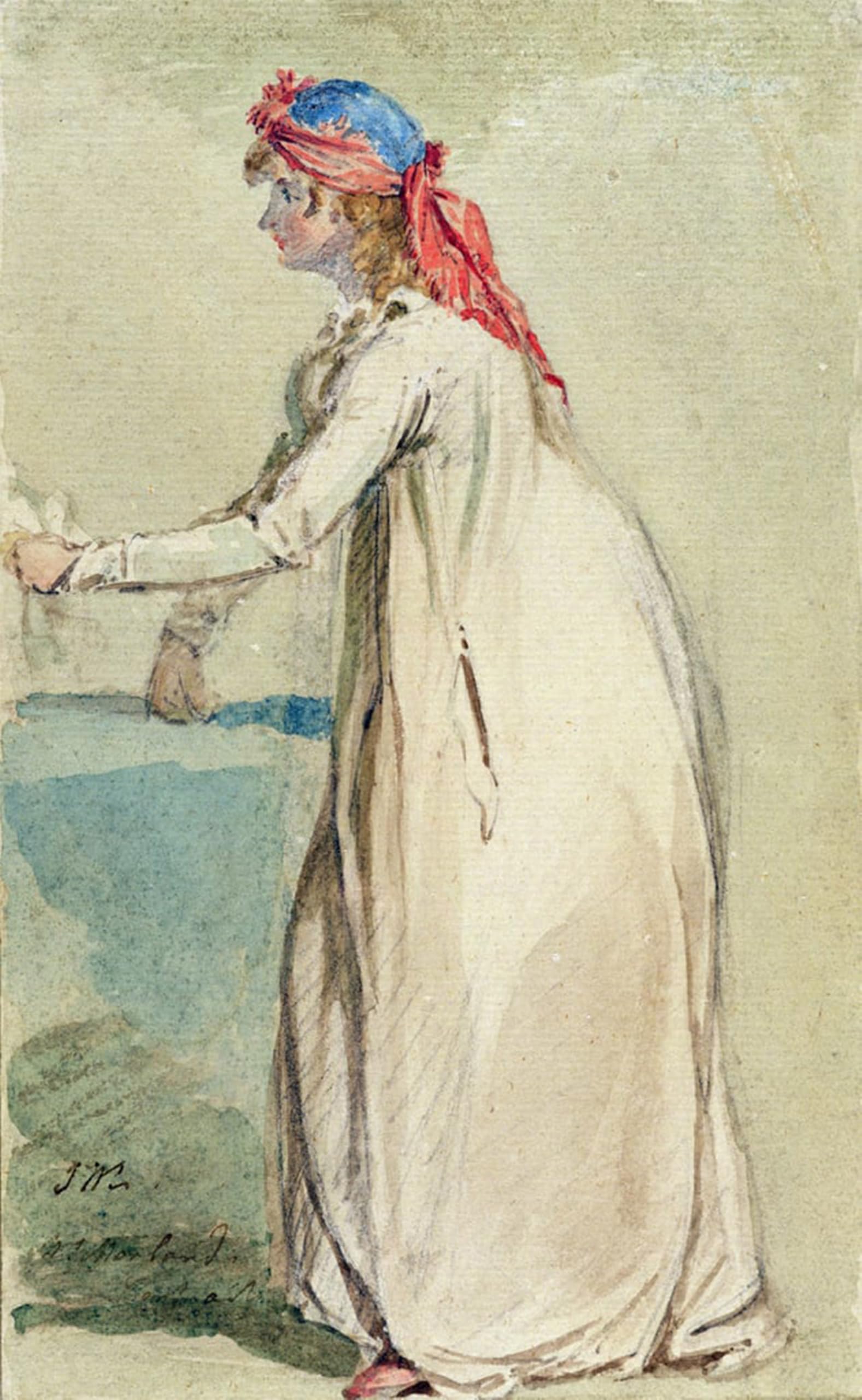 ARTXLXXBN Famous Painting Canvas Artwork Graffiti Print Mrs Morland's Portrait by Famous Artist Portrait Canvas Image for Home Decor 60x90cm