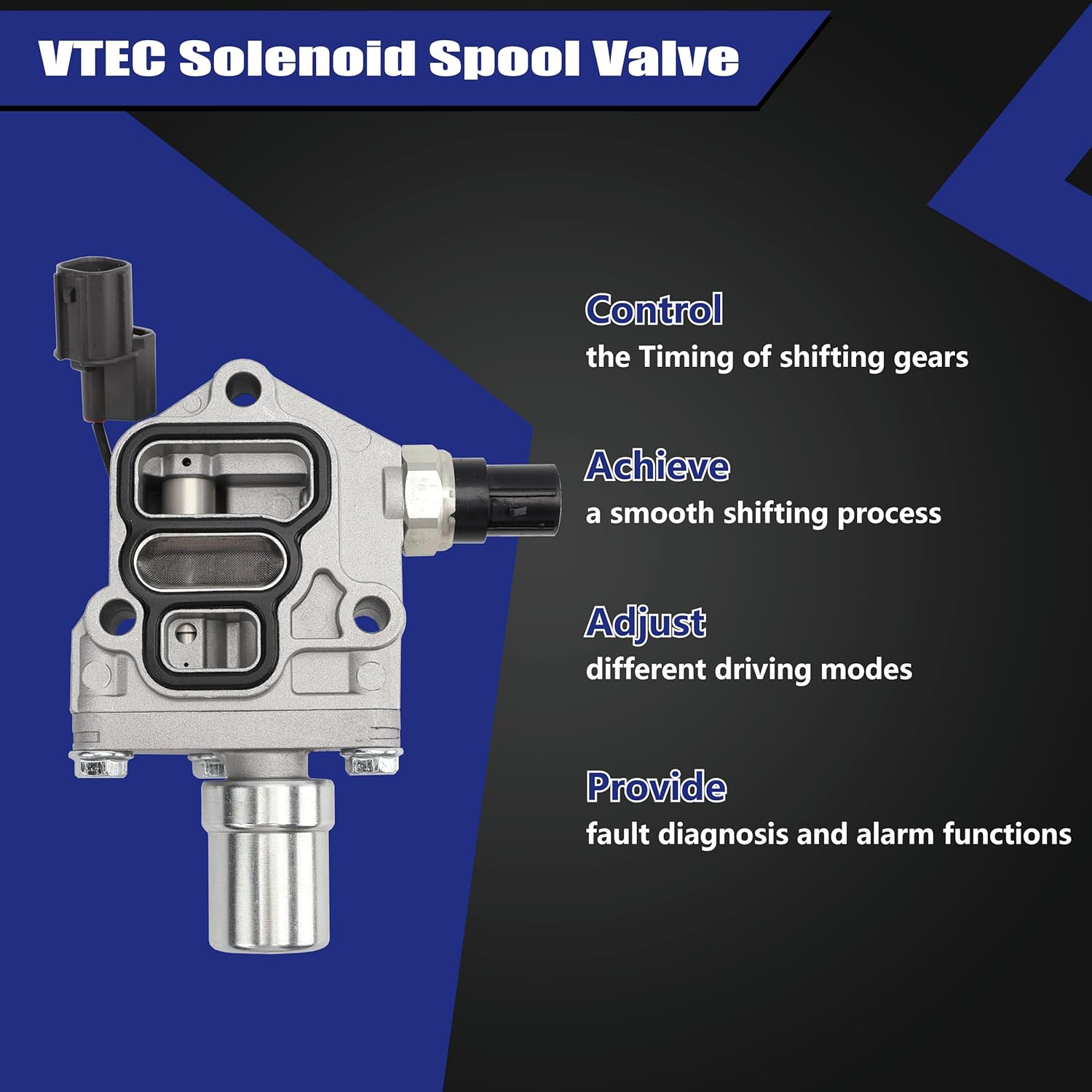 VTEC Solenoid Spool Valve Assembly Compatible with 2001-2005 Honda Civic DX EX GX HX LX 1.7L 2001-2005 EL(Can) Replaces for 916-707, 15810-PLR-A01, TS1151
