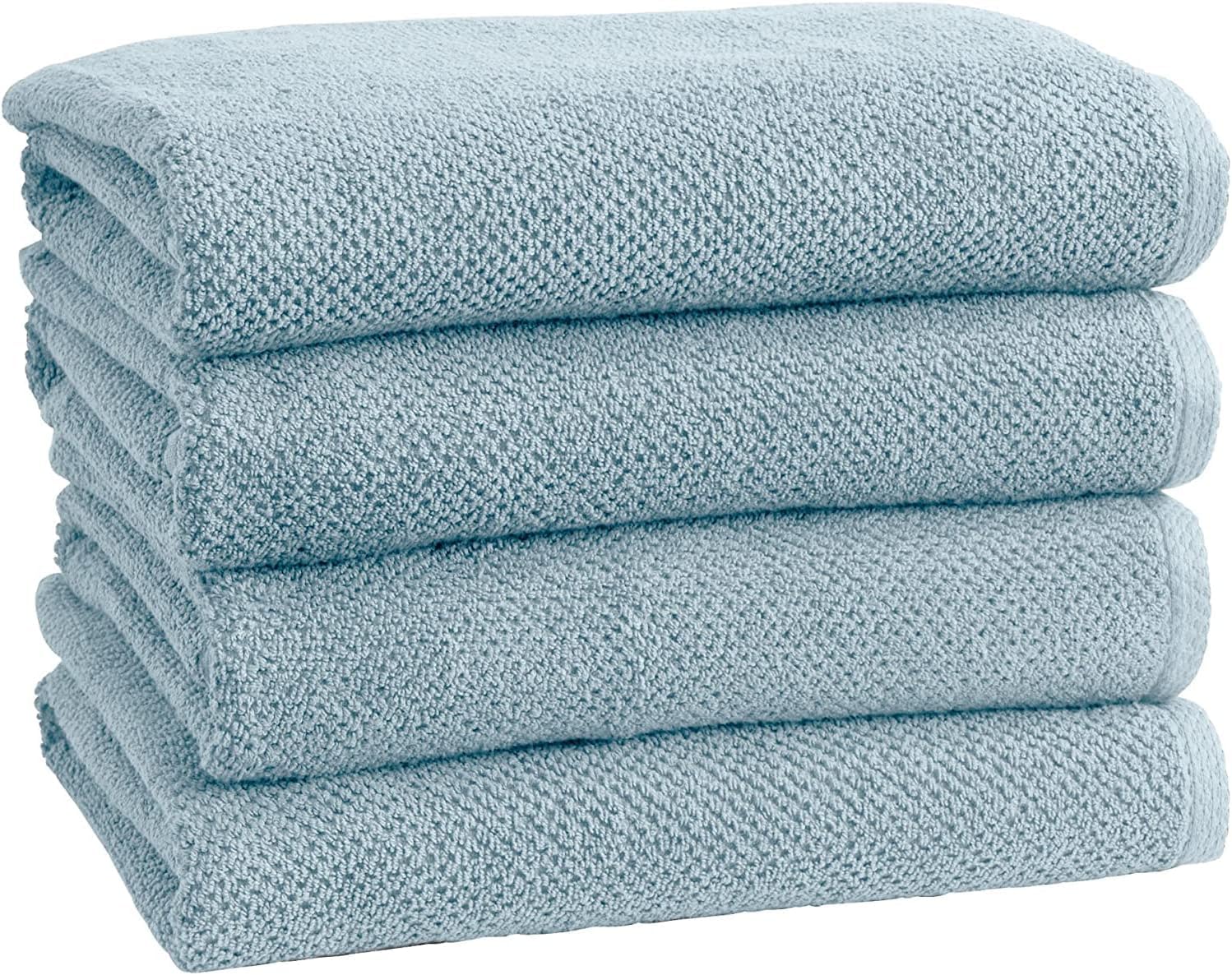 Simpli-MagicPopcorn Textured Bath Towels (4 Pack, Blue)