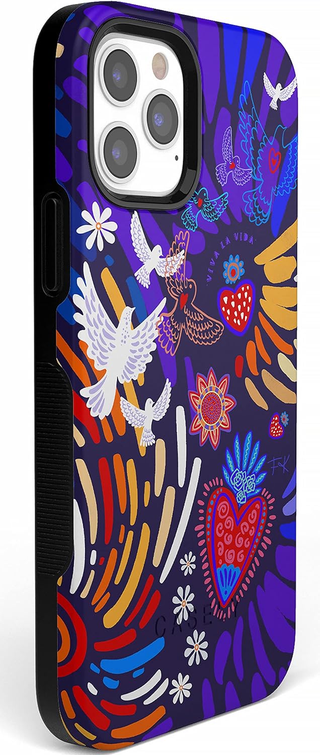 Casely iPhone 12 Pro Max Case | Viva La Vida | Frida Kahlo Collage | Bold Protective Design | MagSafe Compatible Design