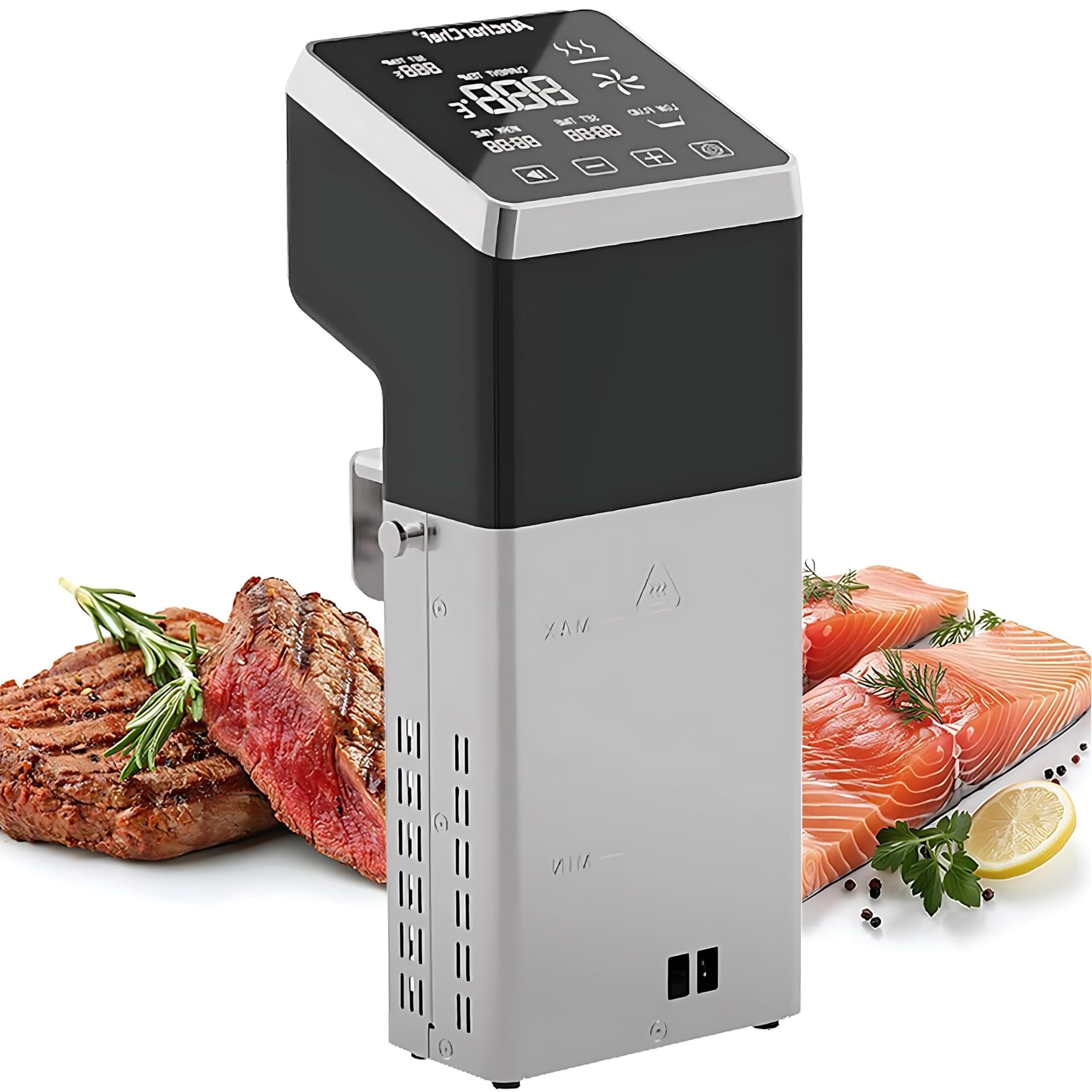Cuocitore Sous Vide 1600W, Circolatore A Immersione Per Contenitori Fino A 60L, Precisione ±0.1°C, Controllo Della Temperatura 10–99°C, Circolazione Dell'acqua A 360°, IPX7 Impermeabile
