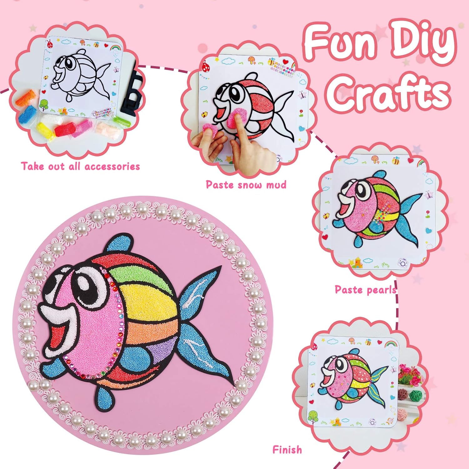 DigHealth Craft Kit for Kids, DIY Children Clay Painting Toy, Art and