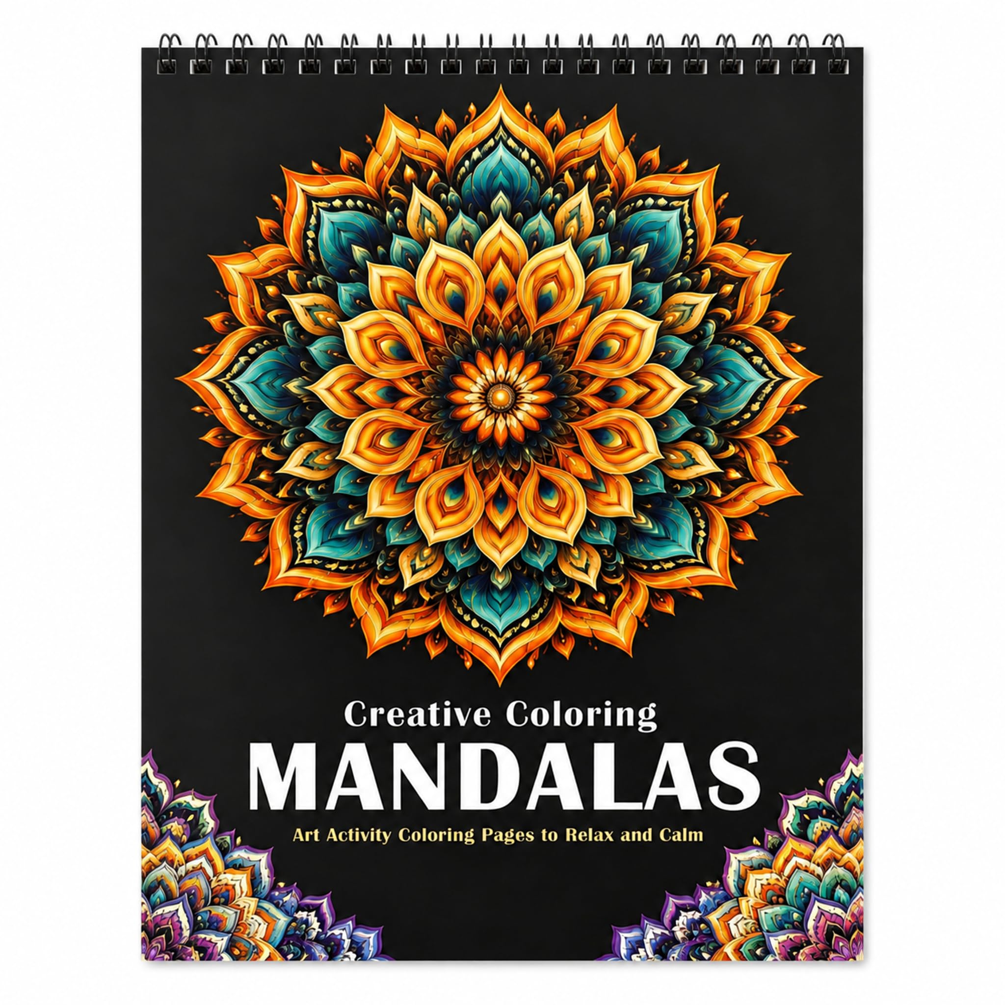 Adult Mandala Colouring Book 32 Spiral Bound Mindfulness Patterns