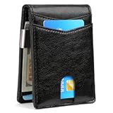 Slim Wallet for Men Bifold RFID Blocking Front Pockets Wallet Credit Card Holder Minimalist Leather Money Clip Mens Wallet with 12 card Slots