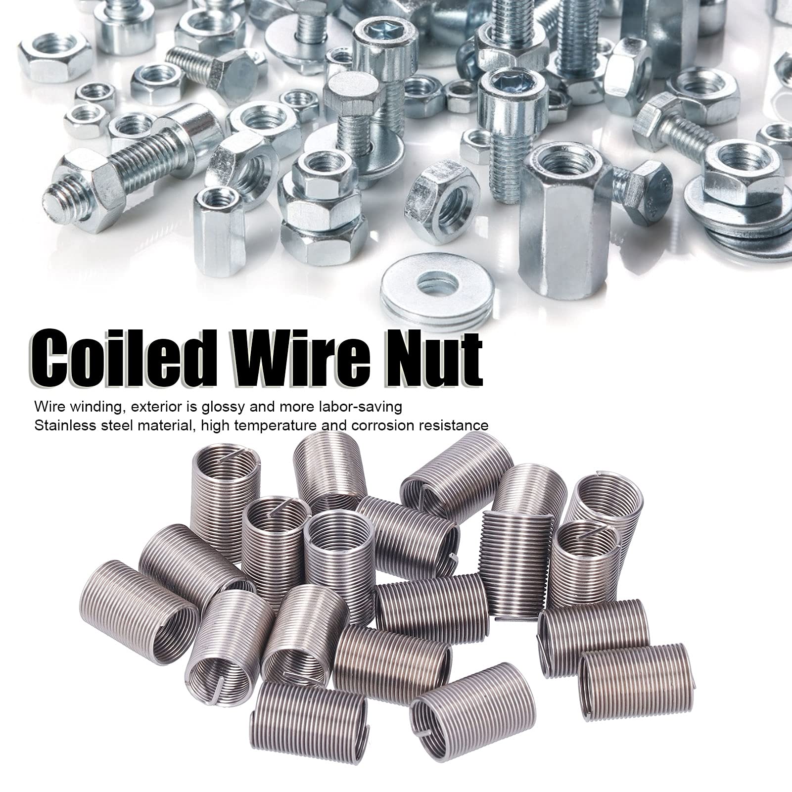 20 Inserti Filettati M12 X 1 In SUS304 – Dadi A Spirale, Lunghezze 1D A 3D, Riparazione Filettatura Per Alluminio E Plastica