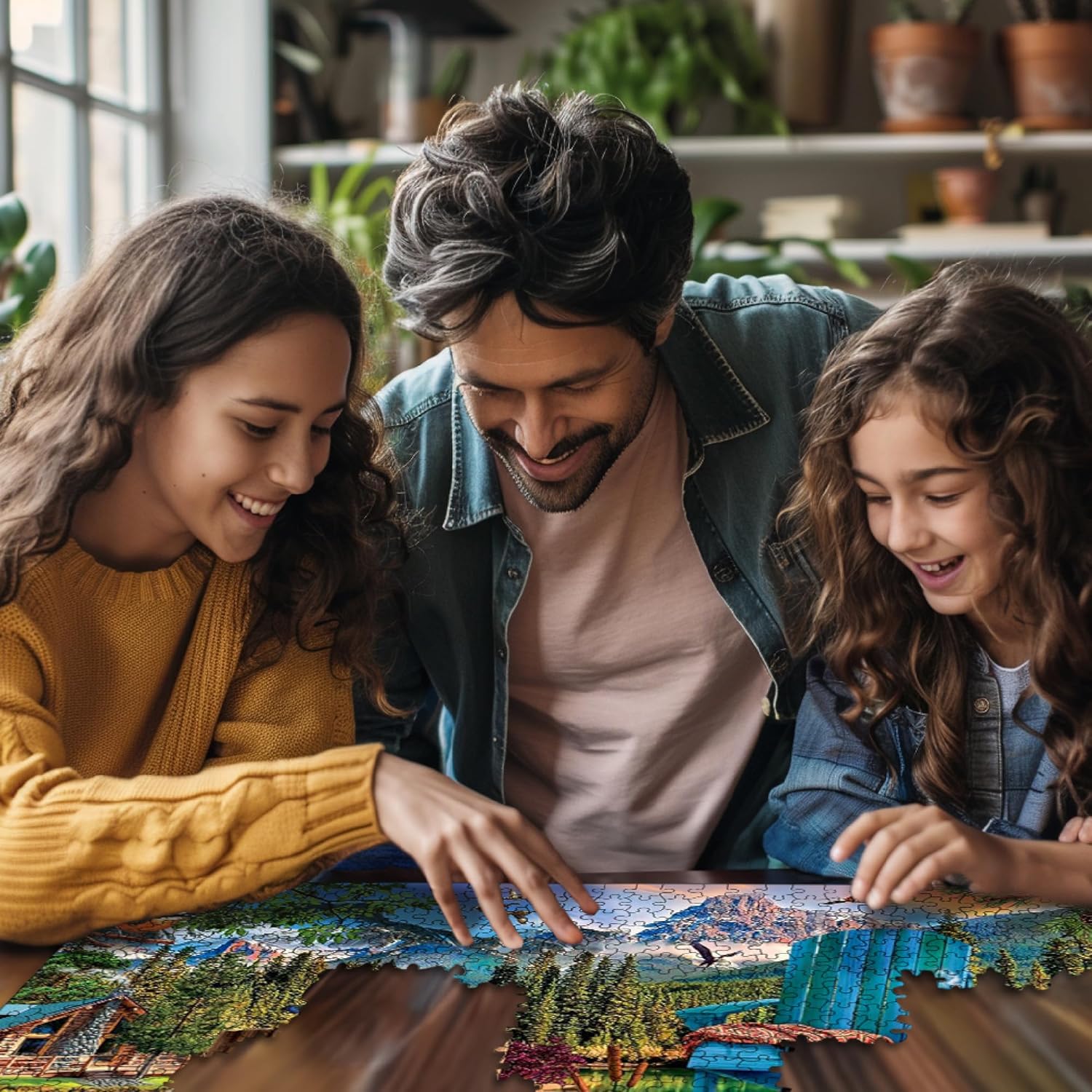 White Mountain 1000 Piece Jigsaw Puzzle Summer Dog Lake Day Puzzles with Large Piece for Adults and Family 24"x30" - Dock Dogs