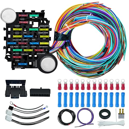 Universal 21 Circuit Wiring Harness Kit, Extra Long Wire Standard