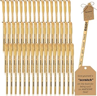 FoldTier 50 Pack Man of God Back Scratchers Gift Bulk for Father's Day Gift Christian Wooden Bamboo Handle Scratchers Engraved with We've Got Your Back Dad with Tag for Adults Men