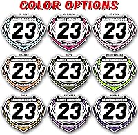 Vista 7 de MxNumbers Placa de caja BMX personalizada inserto, gráficos de carreras multicolor, fase 2 Junior y Senior