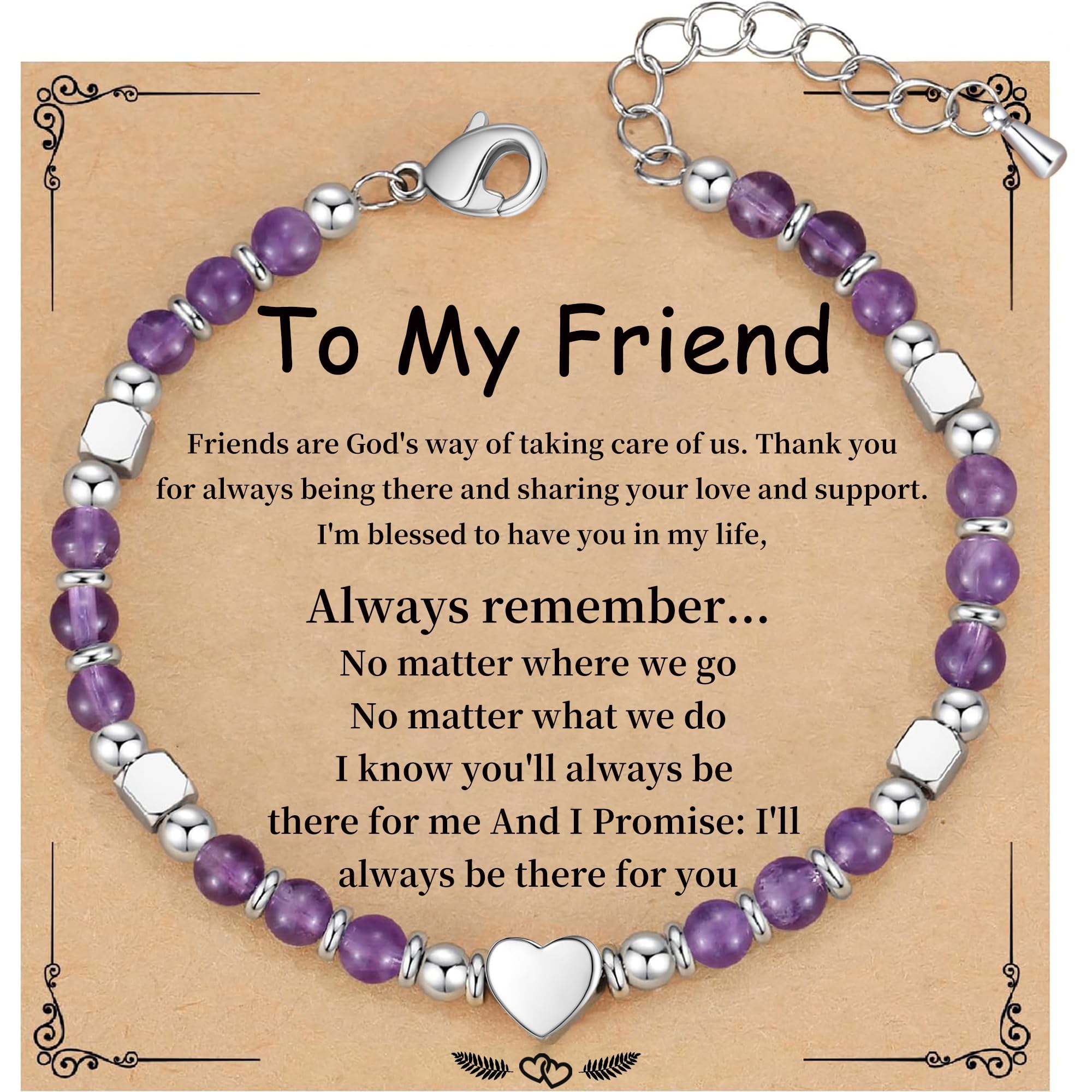 Best Friend Bracelet Gifts for Women Sister Bestie, Christmas Gift for Teens Mom Daughter Granddaughter Birthday Gift for Her Stocking Stuffers