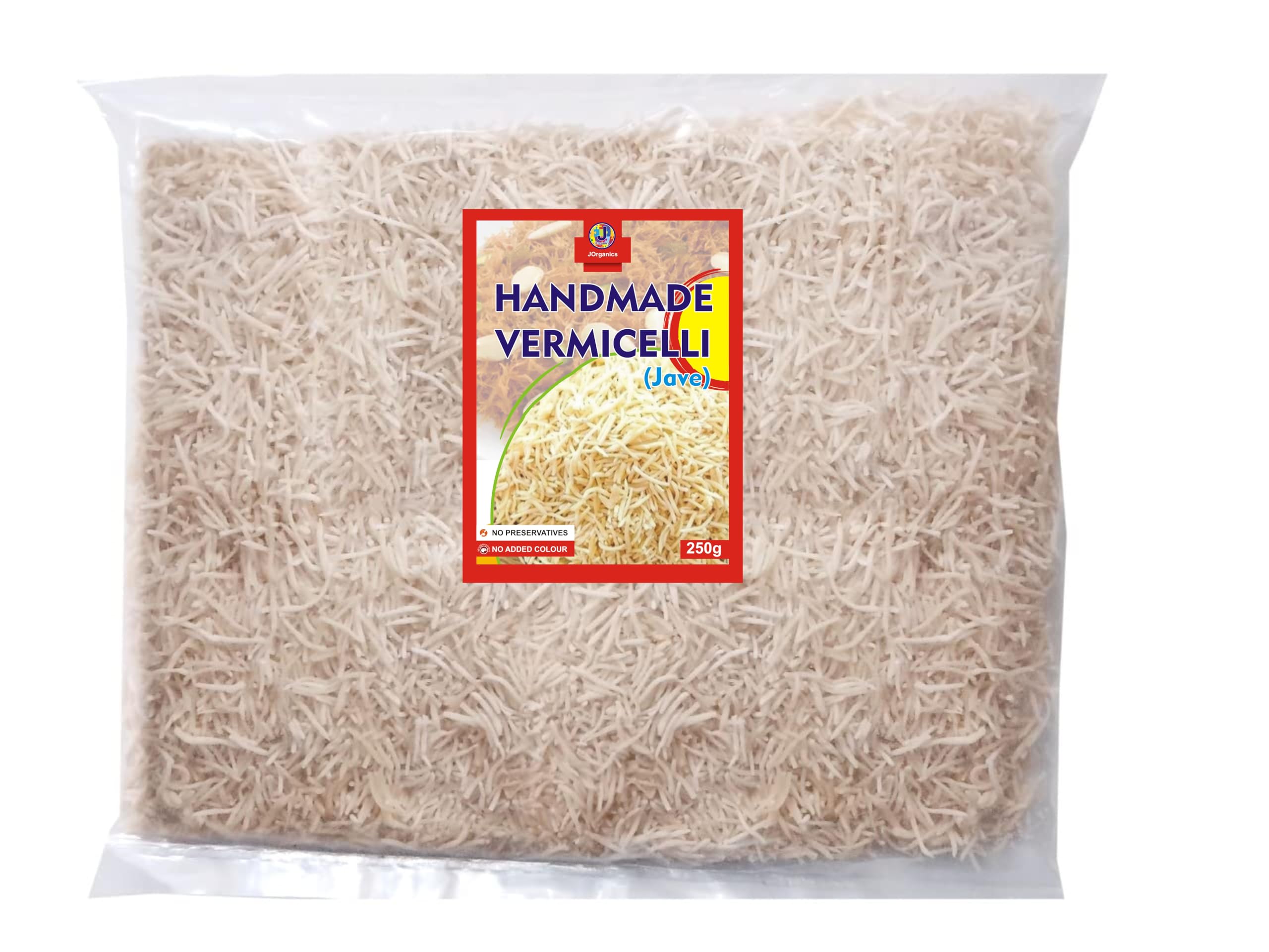 J Organics Natural Handmade Seviyan Vermicelli | Authentic Jave Noodles | Sawai Sevai Semia | Vermicelli for Delicate Dishes - 250g