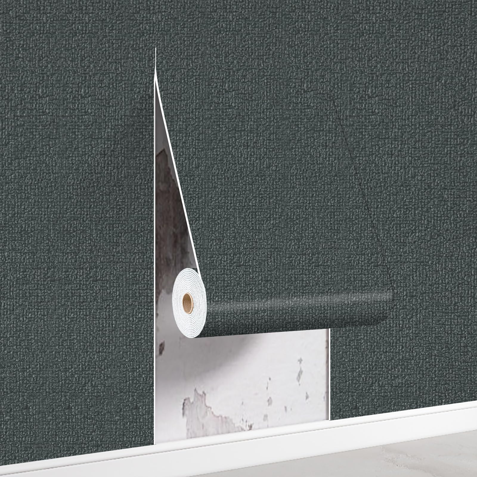 Trafagala 3 Roll 3D Medium Grey Textured 3mm Thick Self Adhesive Thermal Wallpaper for Cold Bad Walls Textured Insulating Wallpaper Waterproof Damp Proof Membrane Wall Panels for Ceiling Bedroom — image 1