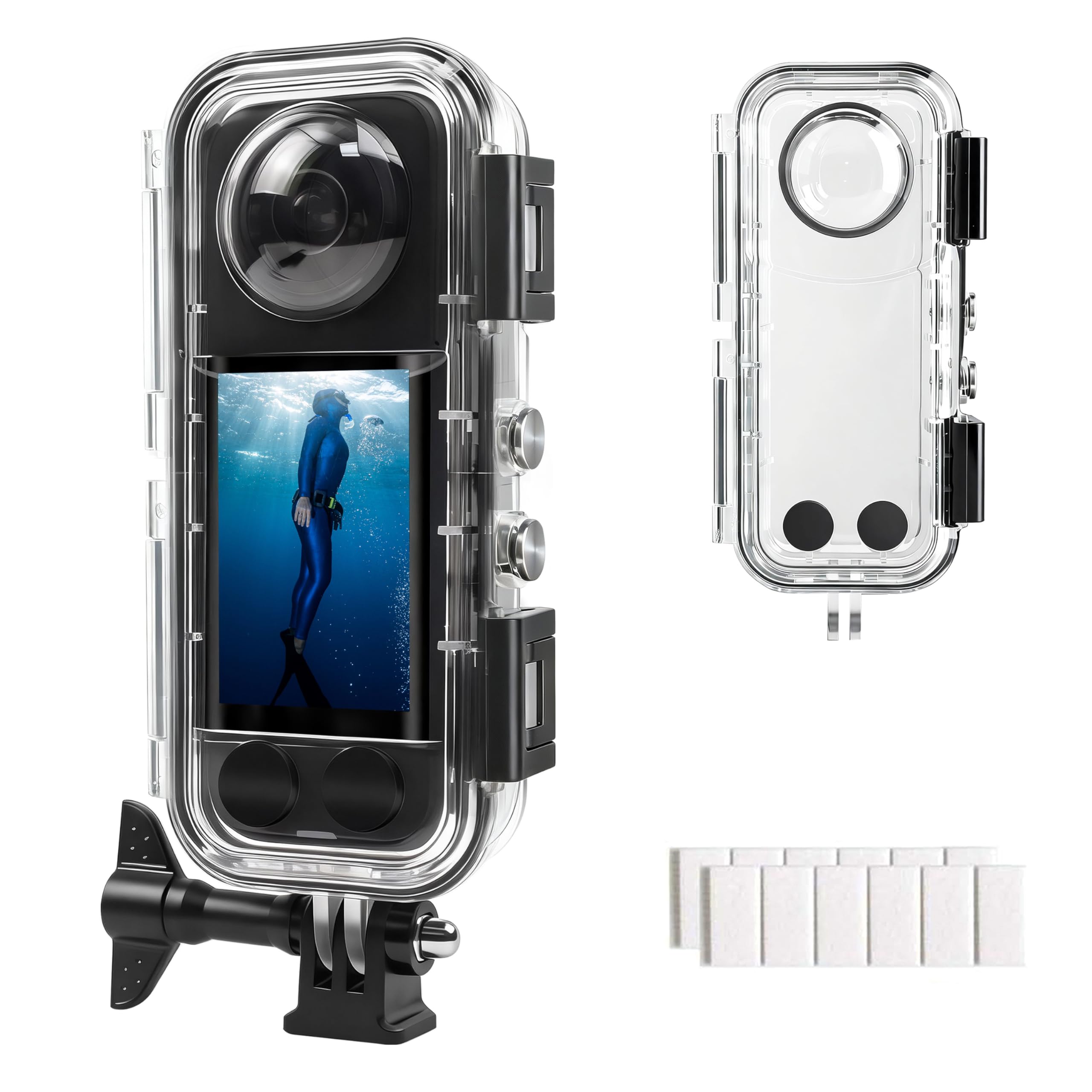 Amazon | FitStill 40M 潜水ケースInsta360 X5専用防水HD光学ガラス