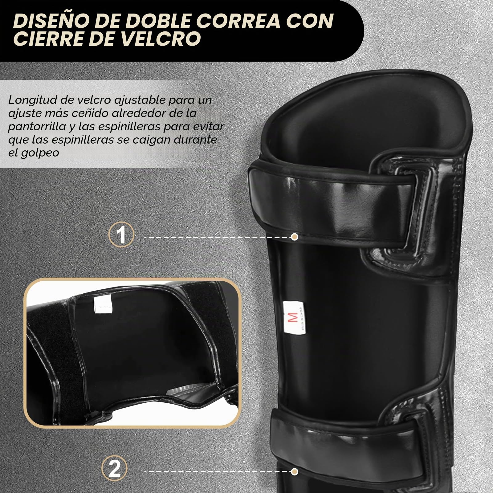 NZQXJXZ Espinilleras de Kickboxing, Espinilleras de Muay Thai, Protectores de Piernas Ajustables con Protección para el Empeine, Equipo de Entrenamiento para Entrenamiento y Combate de MMA
