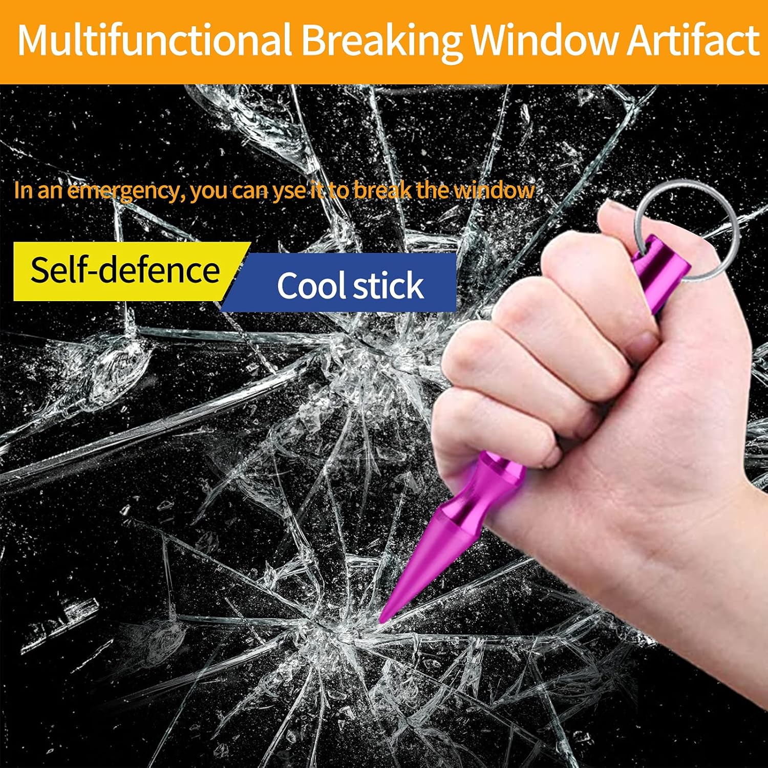 NIUTA Self-Defence Key Chain Aluminum Anti-Wolf Defense Keychain,Suitable for All Kinds of People,7 Pack : Sports & Outdoors
