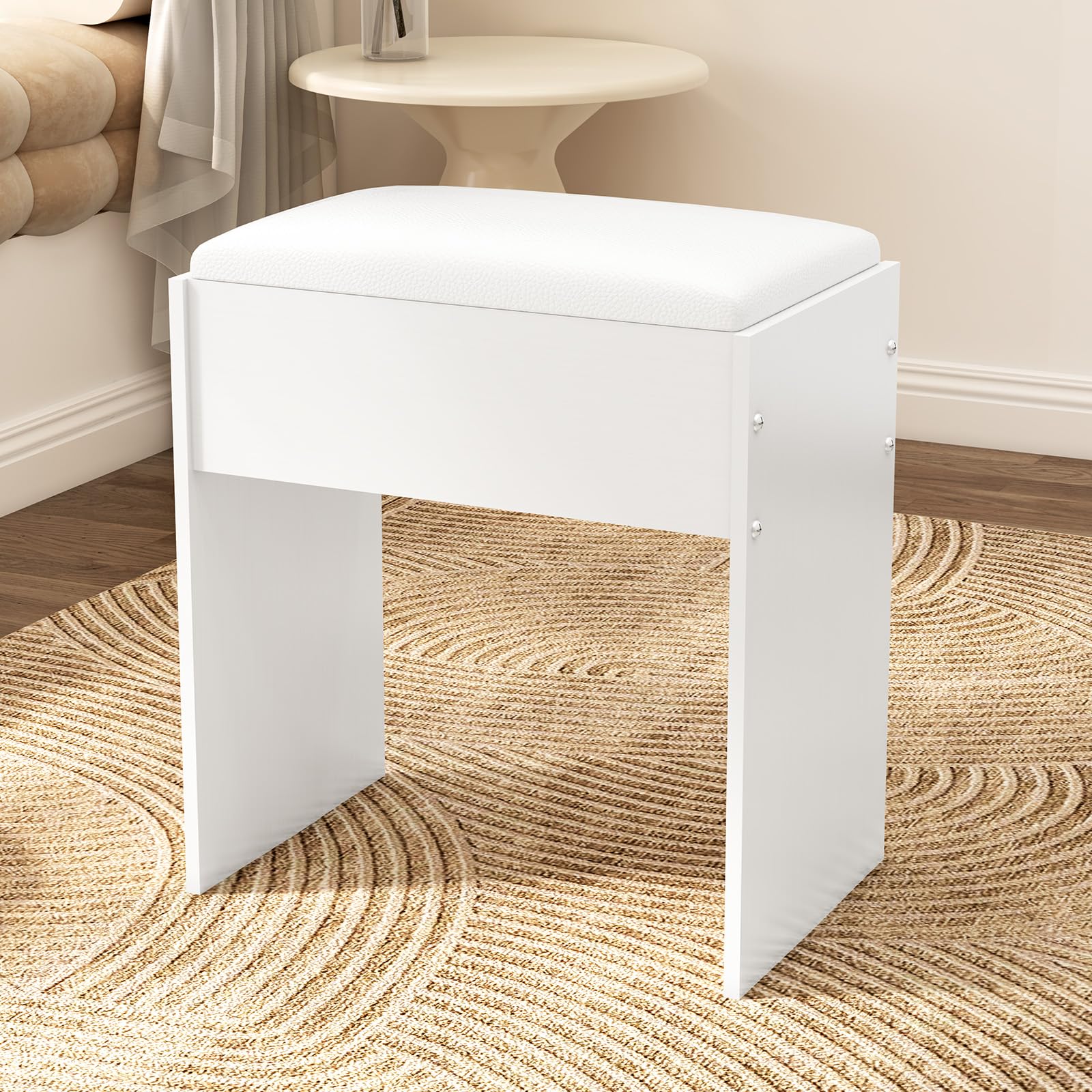 Sgabello da toeletta sgabello per trucco tavolo da toeletta sedile bianco poggiapiedi sgabello poggiapiedi sedia per bagno ottomano poggiapiedi per divano Sillas moderno