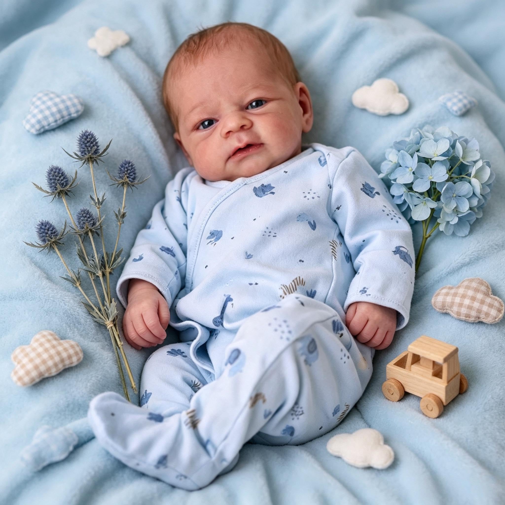 Realistyczne lalki Reborn Baby Dolls silikonowe na całe ciało 48 cm realistyczna lalka bobas blond chłopiec pełna winylowa silikonowa lalka niemowlęca realistyczna noworodek Reborn lalki z