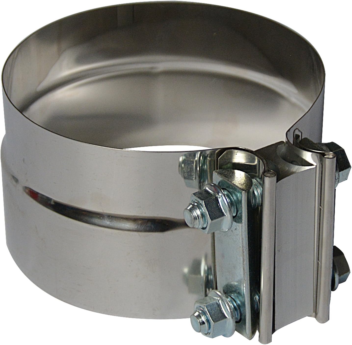 3.5 inch Exhaust Clamps Stainless Steel for 3.5" Exhaust Pipe Muffler Band Clamp and Exhaust System Reoair Maintainance - 4 Pieces