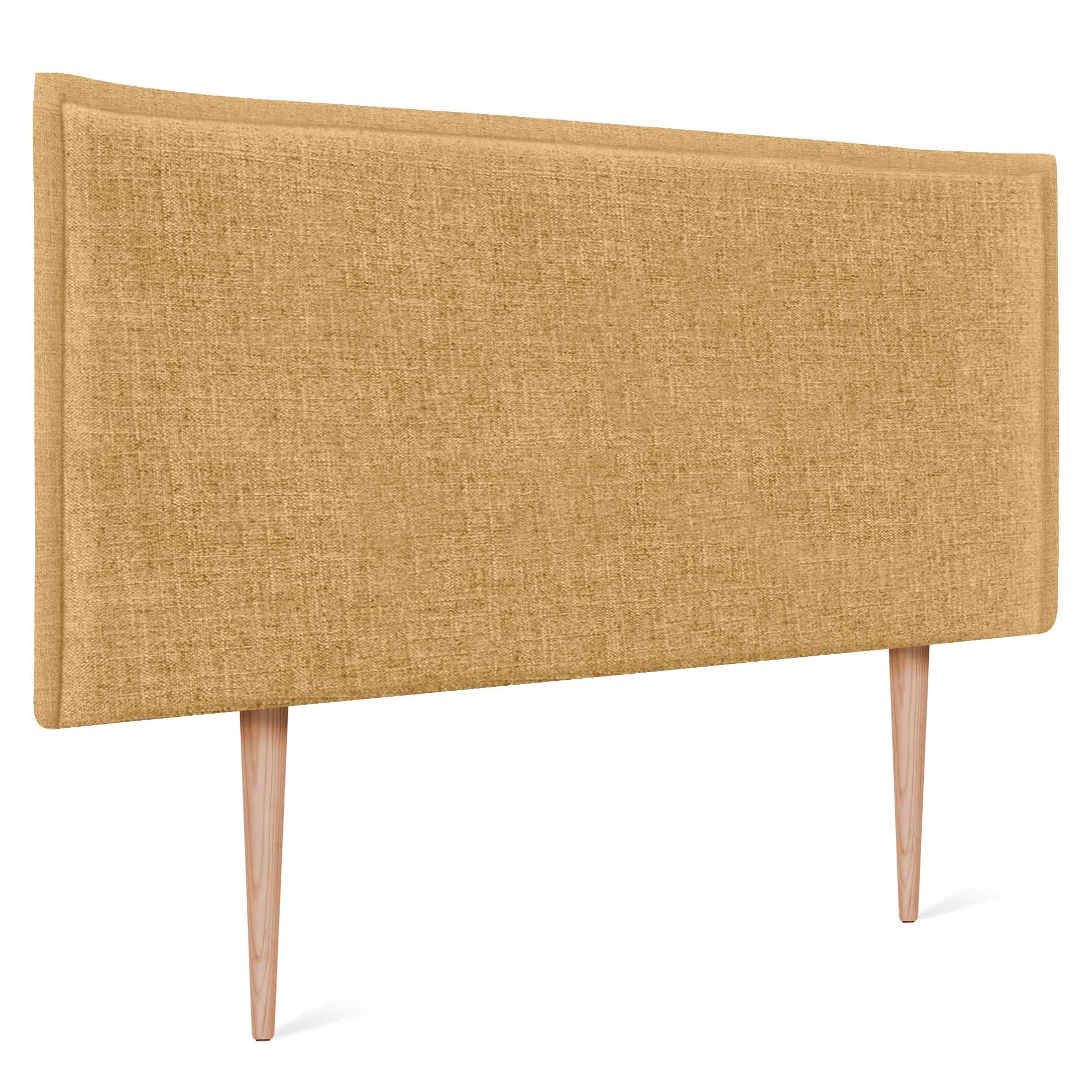 DHOME Solid Natural Linen Headboard with Trim Upholstered Headboard Bed Bedroom Modern Top Trending (Natural Linen, 160 x 105 cm with Legs (Beds 150/160)) — view 22