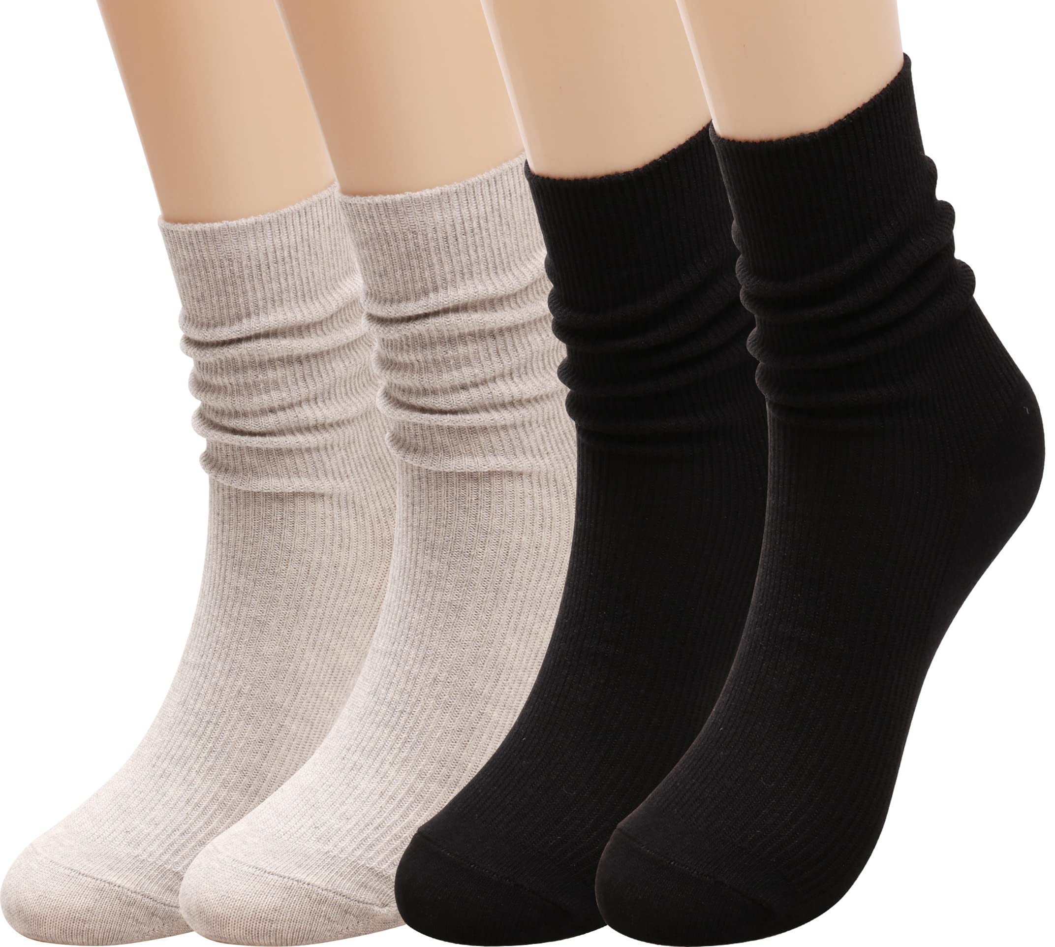 Galsang Women's Casual Ankle Socks Soft Warm Knit Cotton Crew Socks,Slouch Dress Socks Gift socks,Size 5-9,#K509, Multi Colot D