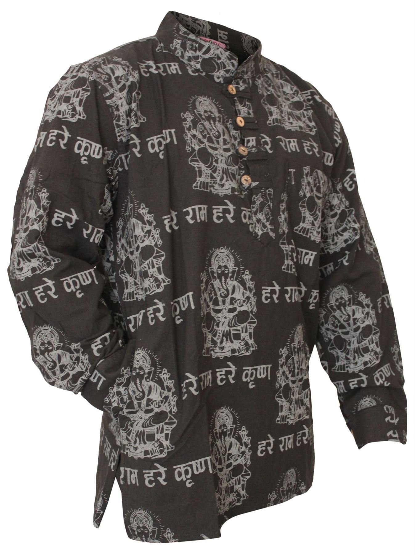 Shopoholic Fashion Men's Black Light Weight Festive Hippie Shirt (4Xl, )