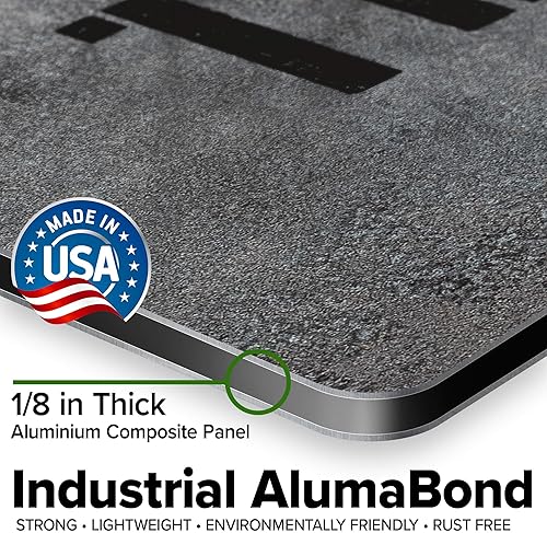 Miniatura 1294 de My Sign Center - Letrero personalizado, 11 colores de fuente, 13 estilos de fuente, 4 opciones de agujero, 22 tamaños, 8 x 32 pulgadas, sin óxido,