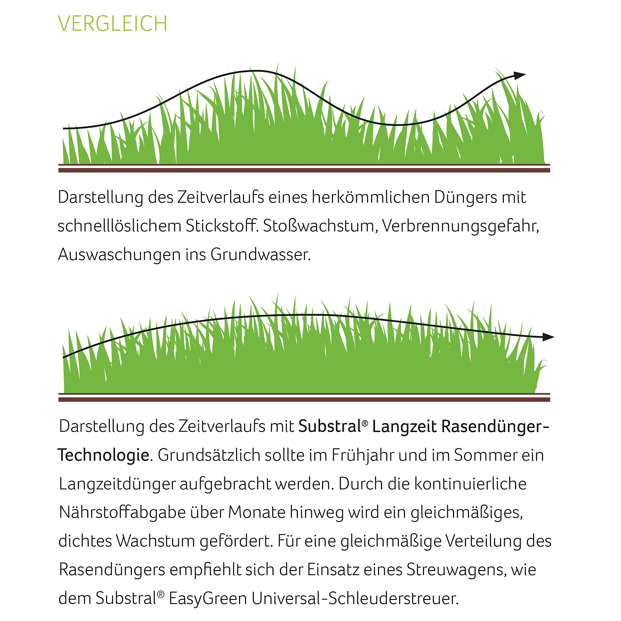 Substral Langzeit Rasendünger, 250 m², 5 kg, 100 Tage Langzeitdüngung, für dichten und saftig grünen Rasen