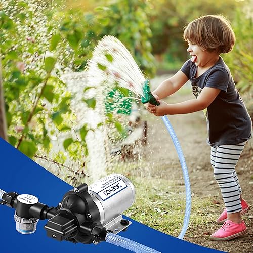 Miniatura 6 de Dreyoo Bomba de presión de agua de 115 V, bomba autocebante, bomba de agua para caravana, yate marino, jardín (115 V, 4 GPM, 45 PSI)