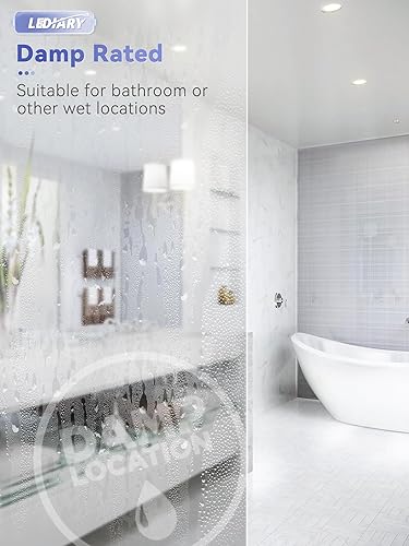 Miniatura 7 de LEDIARY Paquete de 24 lámparas de techo empotrables LED ultrafinas 5CCT de 6 pulgadas con caja de conexiones, 2700K-6000K seleccionables, 12 W Eqv
