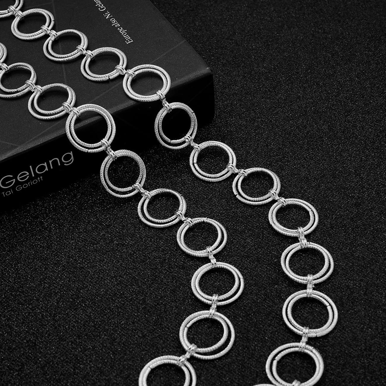 LIMHOO Metal Waist Chain for Women Chunky Belly Link Chain Belt for Dresses - Image 4