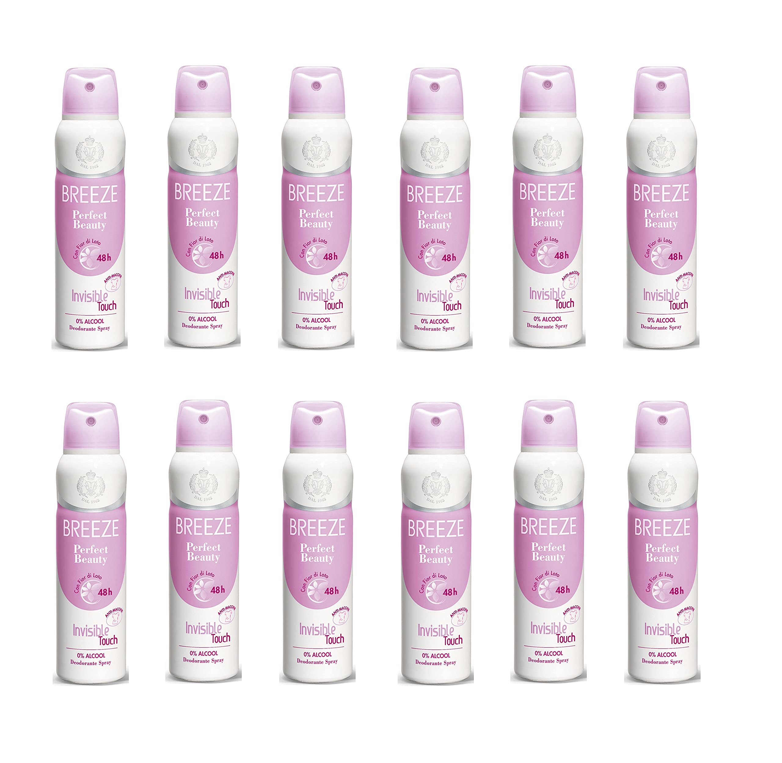 Lot 12 Breeze Désodorisant Spray 150 Perfect Beauty invisibil Soin et hygiène du corps