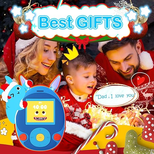 Miniatura 6 de Reproductor MP3 de 64 GB para niños, reproductor de MP3 para niños con Bluetooth, altavoz frontal, juegos, grabadora, luces de oído, alarma,